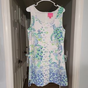 Lilly Pulitzer Sammi Romper Dress Shorts Turtle White 12